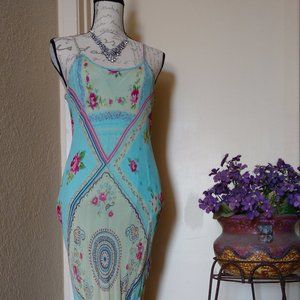 Little strappy pull-on full length dress Size S